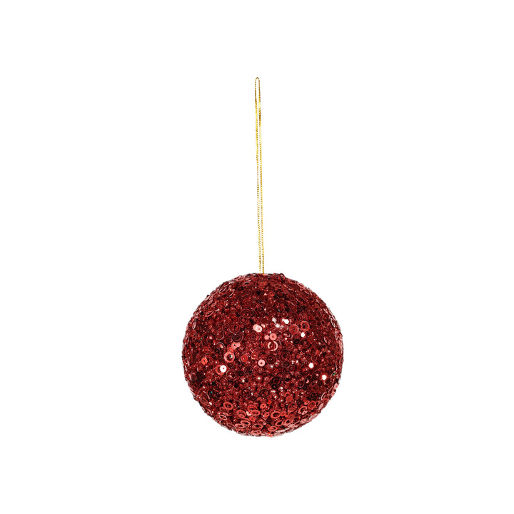 Bauble - Red Glitter
