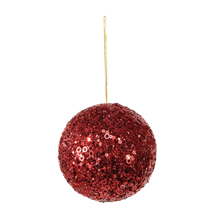 Bauble - Red Glitter