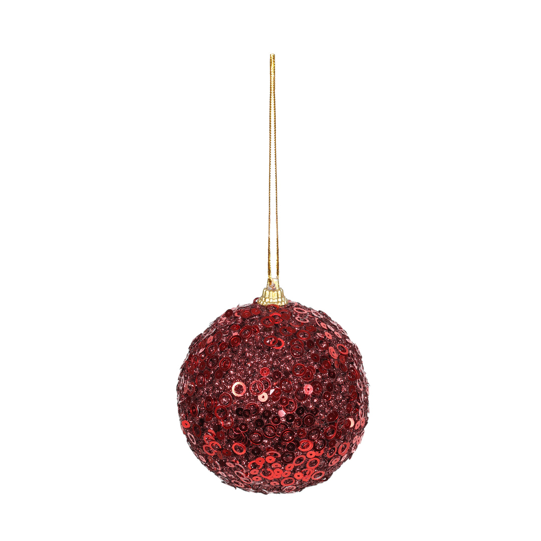 Bauble - Red Glitter