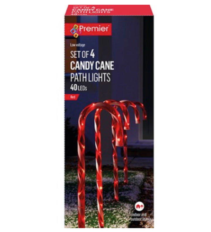 Candy Cane Path Lights - 4 Pieces - Various Colours Available