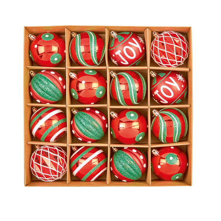 Baubles - Red/White/Green