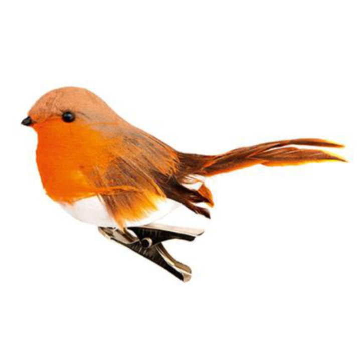 Clip On Decoration - Single Robin