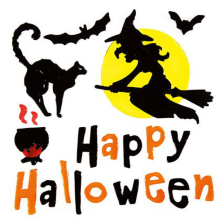 Żelowa naklejka na okno Happy Halloween
